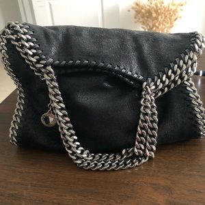 Stella McCartney Falabella Fold-Over Tote in black